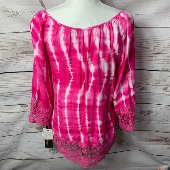 NWT Skye’s The Limit Boho Tie Dye Lace Insert Top - Picture 5 of 9